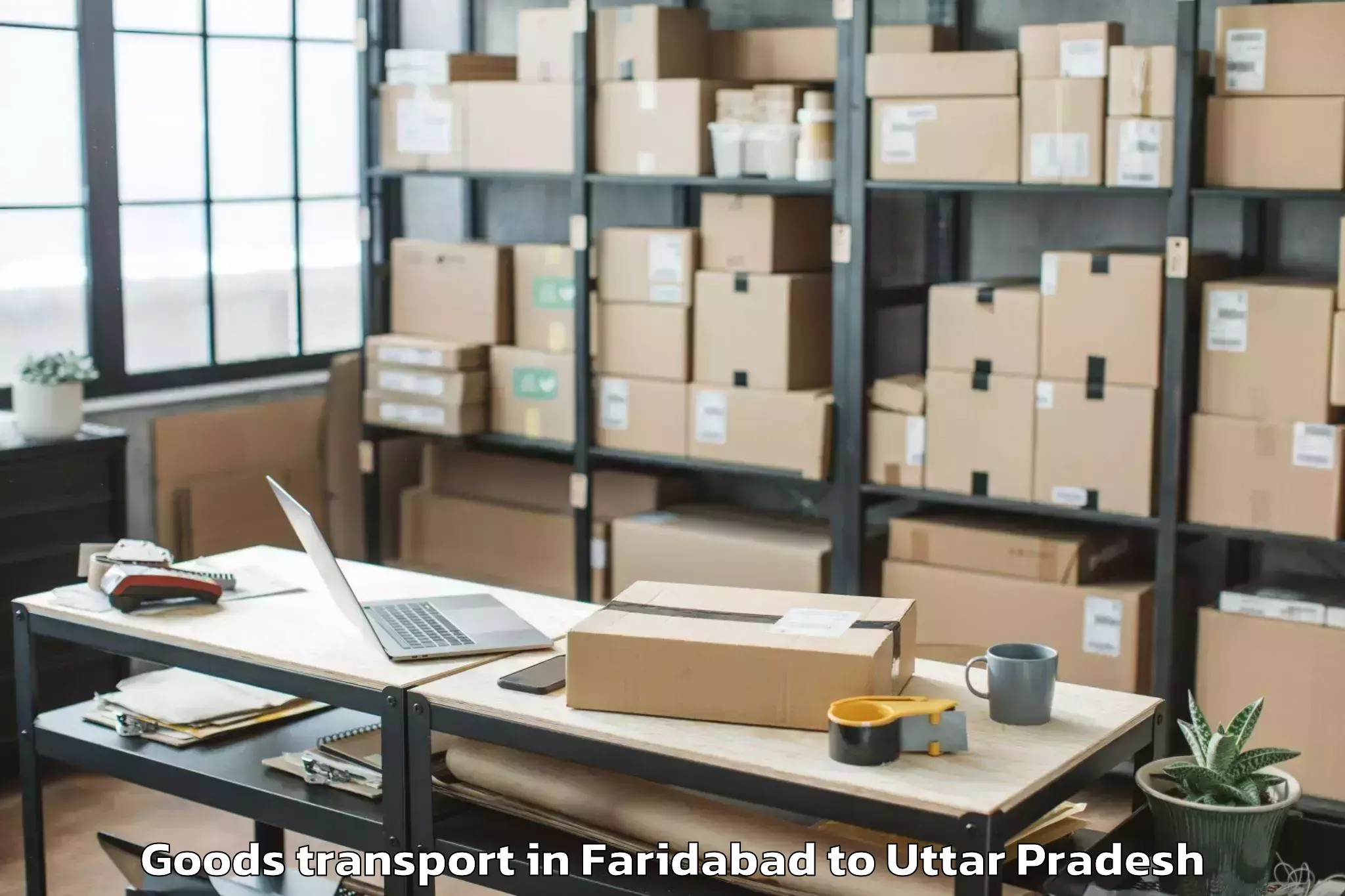 Discover Faridabad to Orai Goods Transport